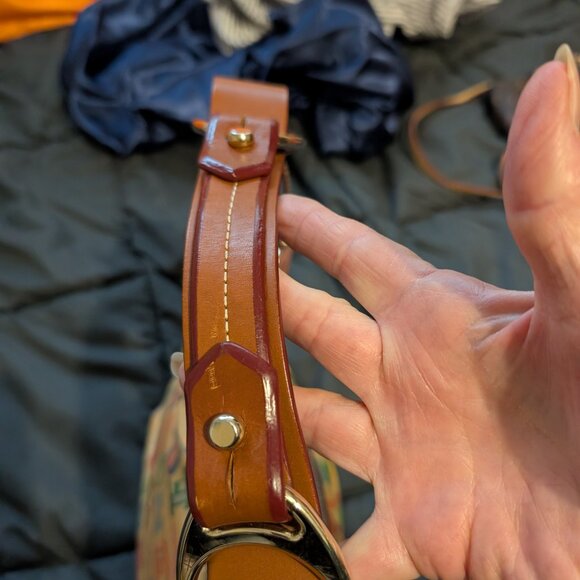 Authentic Dooney & Bourke Leather Hobo Doodle Bag Purse Multi Color NICE - Picture 4 of 7